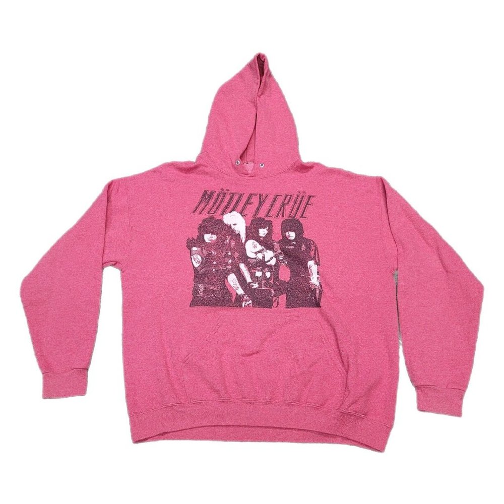 Motley Crue Size XL Mens Red Sweatshirt Hoodie Pullover No Tags Flaw